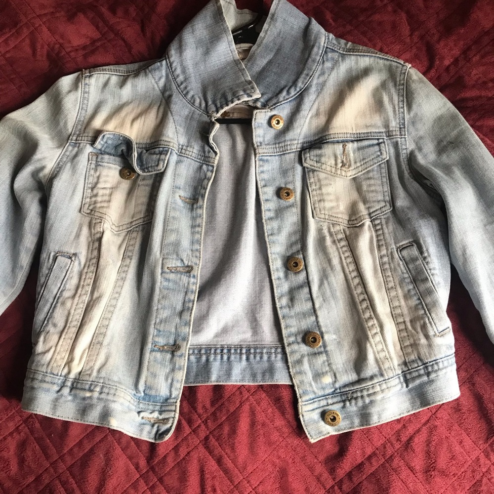 cropped jean jacket